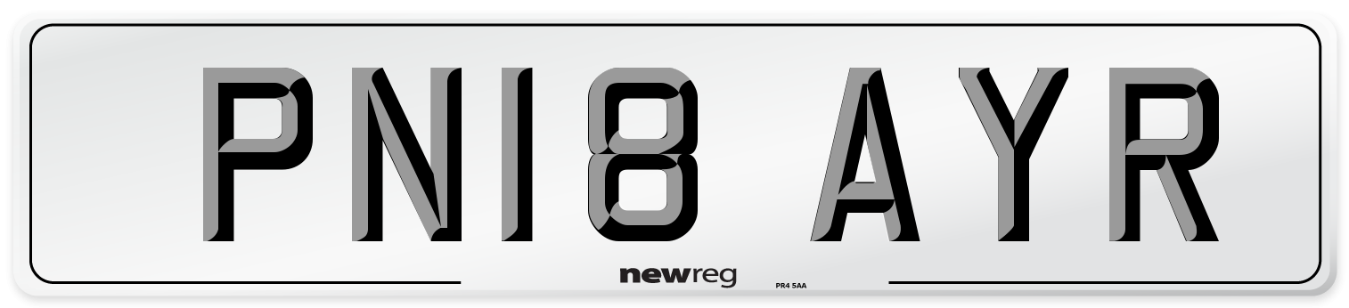 PN18 AYR Number Plate from New Reg